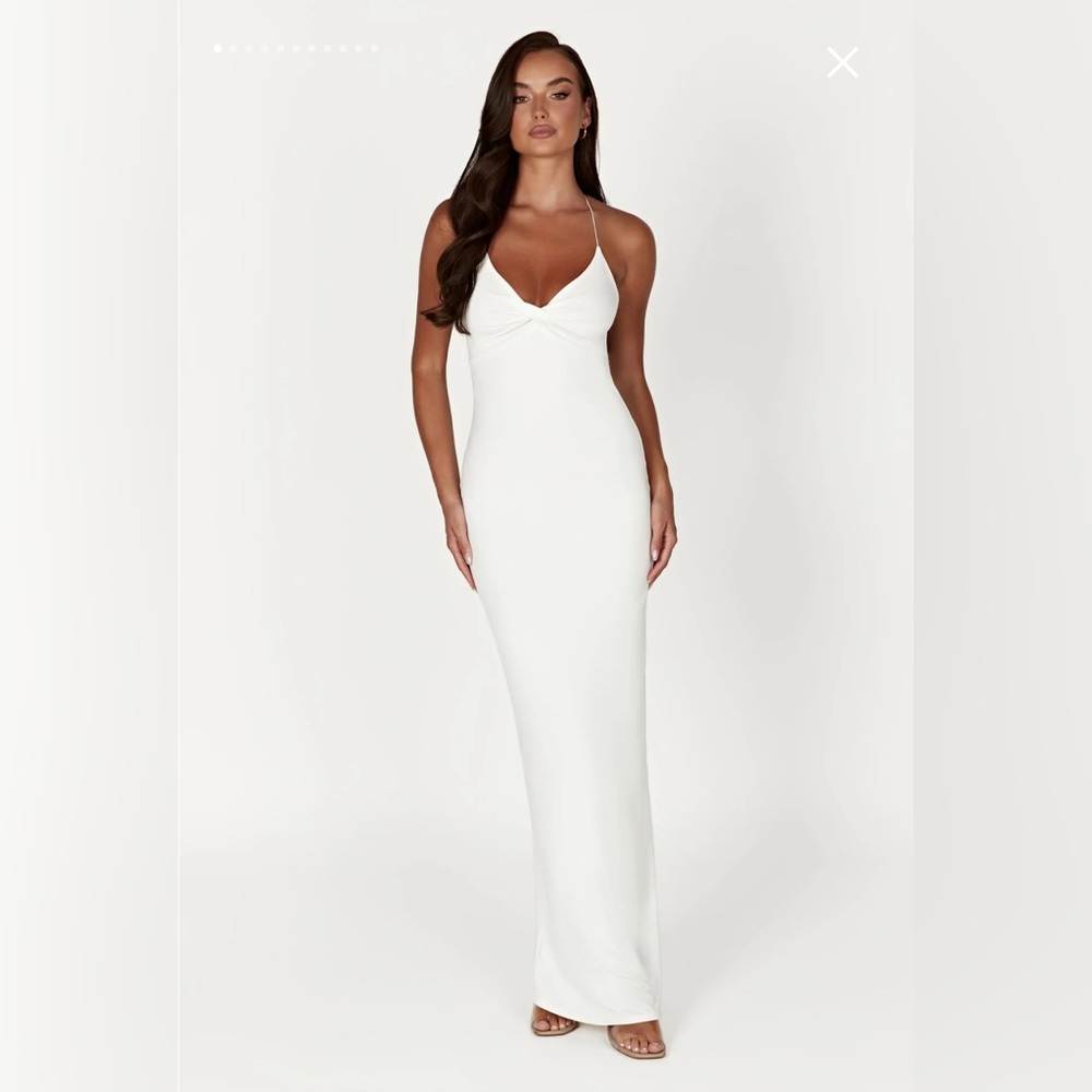 Sinead Twist Maxi Dress - White